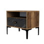Hanah Home Lizbon 534 Mesilla de Noche Nogal y Negro